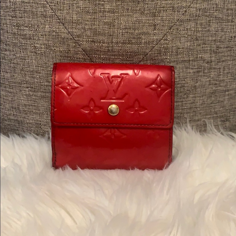 🌟SALE🌟 Louis Vuitton Red Vernis Compact Wallet